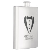 Zwarte bruiloft Tuxedo pak Gepersonaliseerde Groom Flacon (Rechts)