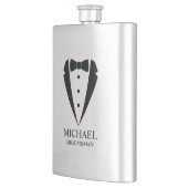 Zwarte bruiloft Tuxedo pak Gepersonaliseerde Groom Flacon (Links)