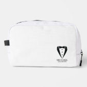 Zwarte bruiloft Tuxedo pak Gepersonaliseerde Groom Toilettasje (Voorkant)