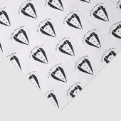 Zwarte bruiloft Tuxedo Suit Groomsman Voorstel Tissuepapier (Detail)