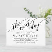 Zwarte bruiloftsfeest de dag erna kaart (Staand voorkant)