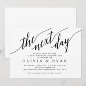 Zwarte bruiloftsfeest de dag erna kaart (Voorkant / Achterkant)