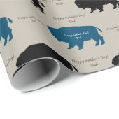 Zwarte bruin, roestbruine buffels, aangepaste kleu cadeaupapier (Rol Hoek)