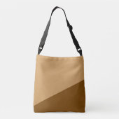 Zwarte bruine Banner & Rechthoeken - + uw ideeën Crossbody Tas (Achterkant)