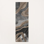 Zwarte bruine marmer Agate Gold Glitter Glam #1 Yogamat (Voorkant)