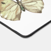 Zwarte bruine vlinder met witte achtergrond bureaumat (Hoek)