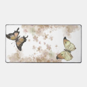 Zwarte bruine vlinder met witte achtergrond bureaumat (Voorkant)