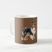Zwarte Bruine Witte Hond Koffiemok (Voorkant links)