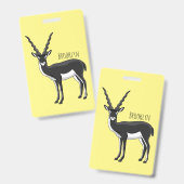 Zwarte-buck-antilope-afbeelding Badge (Voor- en achterkant)