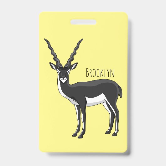 Zwarte-buck-antilope-afbeelding Badge (Voorzijde)
