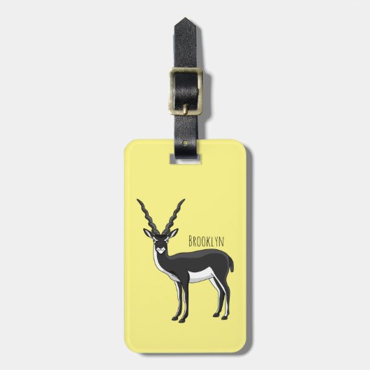 Zwarte-buck-antilope-afbeelding Bagagelabel (Voorkant verticaal)
