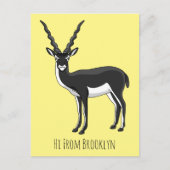 Zwarte-buck-antilope-afbeelding Briefkaart (Voorkant)