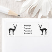 Zwarte-buck-antilope-afbeelding Etiket (Insitu)