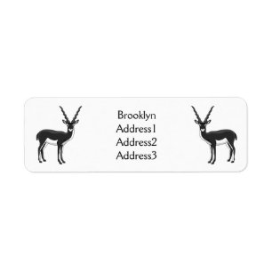 Zwarte-buck-antilope-afbeelding Etiket