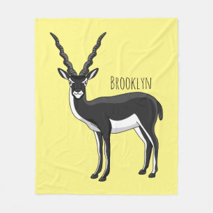 Zwarte-buck-antilope-afbeelding Fleece Deken