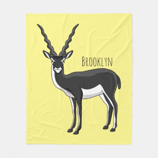 Zwarte-buck-antilope-afbeelding Fleece Deken (Voorkant)