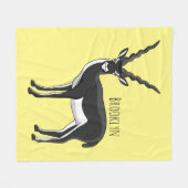 Zwarte-buck-antilope-afbeelding Fleece Deken (Voorkant (Horizontaal))