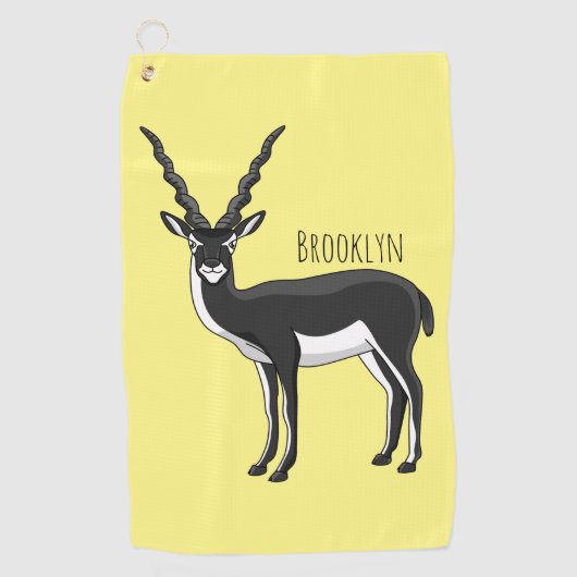 Zwarte-buck-antilope-afbeelding Golfhanddoek (Voorkant)