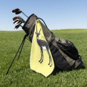 Zwarte-buck-antilope-afbeelding Golfhanddoek (Groen)