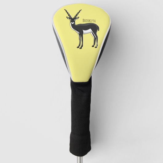 Zwarte-buck-antilope-afbeelding Golfheadcover (Voorkant)