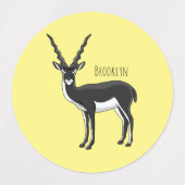Zwarte-buck-antilope-afbeelding Labels (Design 2)