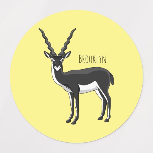 Zwarte-buck-antilope-afbeelding Labels (Design 1)