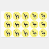 Zwarte-buck-antilope-afbeelding Labels (Vel)