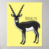 Zwarte-buck-antilope-afbeelding Poster (Voorkant)