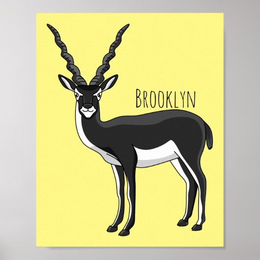 Zwarte-buck-antilope-afbeelding Poster (Voorkant)