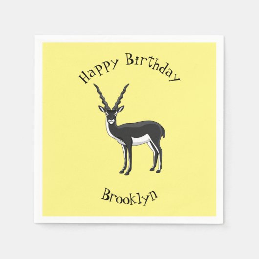 Zwarte-buck-antilope-afbeelding Servet (Voorkant)