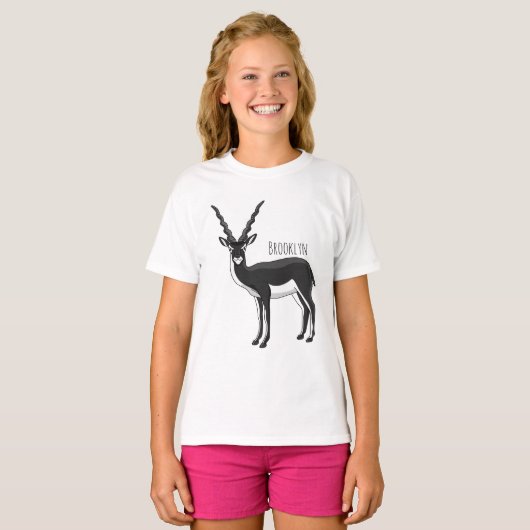 Zwarte-buck-antilope-afbeelding T-shirt (Voorkant volledig)