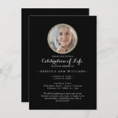 Zwarte budgetkalligrafie Fotoviering leven Kaart (Voorkant / Achterkant)