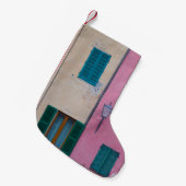 ZWARTE BUDZORG OP PINK PAINK WALL KLEINE KERSTSOK (Voorkant (Hangend))