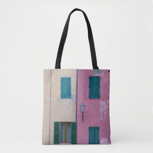 ZWARTE BUDZORG OP PINK PAINK WALL TOTE BAG (Voorkant)