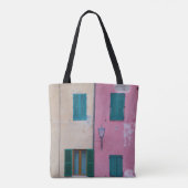 ZWARTE BUDZORG OP PINK PAINK WALL TOTE BAG (Achterkant)