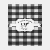 Zwarte Buffalo Boerderij Koe Fleece Deken (Voorkant)