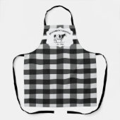 Zwarte Buffalo Plaid Boerderij Koe Schort (Voorkant)