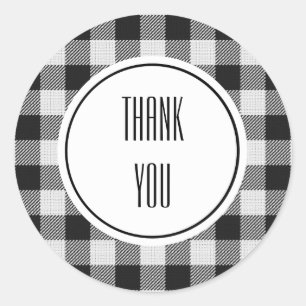 Zwarte Buffalo Play Birthday Ronde Sticker