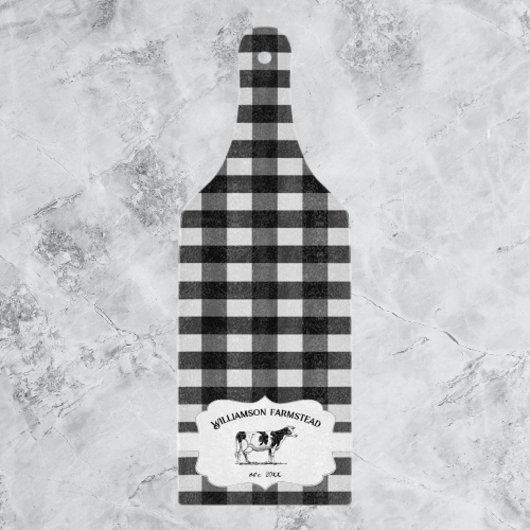 Zwarte Buffalo-spelden Koe Boerderij snijbord Snijplank