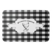 Zwarte Buffel geruite Boerderij kipbadmat Badmat (Voorkant)