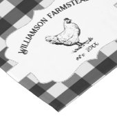 Zwarte Buffel Plaid Boerderij Kip Korte Tafelloper (Hoek)