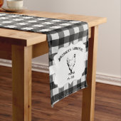 Zwarte Buffel Plaid Boerderij Kip Korte Tafelloper (Voorbeeld)