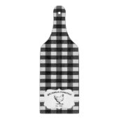 Zwarte Buffel Plaid Boerderij Kip Snijplank (Voorkant)