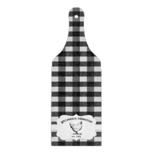 Zwarte Buffel Plaid Boerderij Kip Snijplank