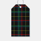 Zwarte Buffel Plaid Kerstmis Cadeaulabel (Achterkant)