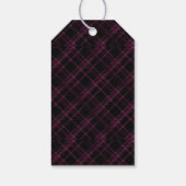 Zwarte Buffel Plaid Kerstmis Cadeaulabel (Achterkant)