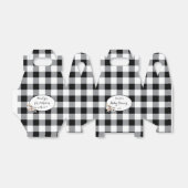 Zwarte Buffel Plaid met Schattigee Koe | BABY SHOW Bedankdoosjes (Uitgevouwen)