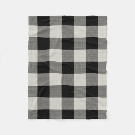 Zwarte buffelcontrole | Moderne boerderij Decor Fleece Deken (Voorkant)