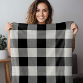 Zwarte buffelcontrole | Moderne boerderij Decor Fleece Deken