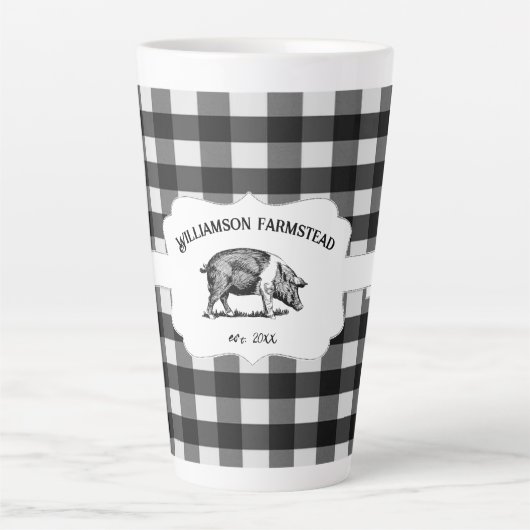 Zwarte buffelplaat Boerderij Varkenspat Mok (Voorkant)